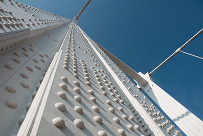 A urethane-coated bridge beam is protected from the harshest weather conditions, while still maintaining its fresh white color. A urethane-coated bridge beam is protected from the harshest weather conditions, while still maintaining its fresh white color.