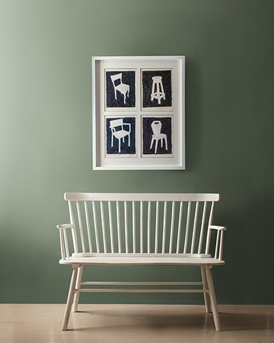 Painted wall with Rosepine 461